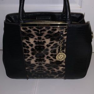 Anne Klein prude, black with leopard print